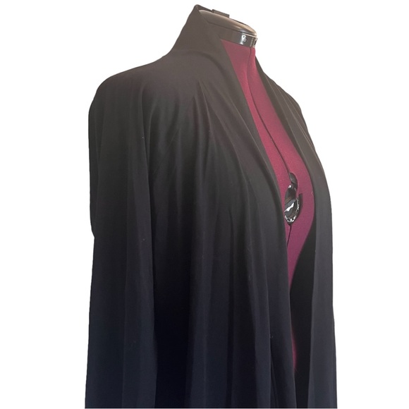 Eileen Fisher Stretch Jersey Knit Long Line Open Front Jacket/Cardigan - Picture 7 of 12